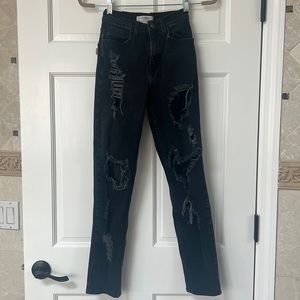 Ripped Black Jeans | Size W24 | 🖤